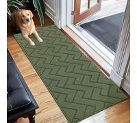 Biscpro Door Mat,50x150cm DoorMat Indoor Washable,Doormat Indoor Dirt Trapper Non-slip,Absorbent Inside Entrance Rug Mat for Entryway,Patio,Garden,Laundry Room,Pets-Green