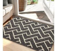 Biscpro Indoor Door Mats,60x90cm Door Mat Non Slip Backing,Dirt Trapper Mat Absorbent Non-Slip Doormat for Entrance,Inside,Kitchen,Front Back Door,Pets and Garden-Black