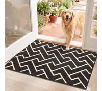 Biscpro Indoor Door Mats,60x90cm Door Mat Non Slip Backing,Dirt Trapper Mat Absorbent Non-Slip Doormat for Entrance,Inside,Kitchen,Front Back Door,Pets and Garden-Dark Gray