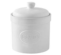 BISCUIT BARREL by BIA INTERNATIONAL - Matte White Stoneware Jar - Kitchen Storage & Organisation - Available in White and Black