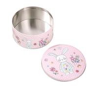 Biscuit Box - Easter Bunny Design, Decorative Metal Storage Box, Safe Round Box, Multipurpose Organizer | Biscuit Box Keeps Cookies, Sweets, Jewellery