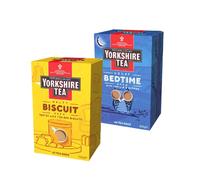 Biscuit Brew Tea Bags 40 tea bags (112g) and Bedtime Brew 40 Tea Bags (100g) Taylors of Harrogate Yorkshire bundle