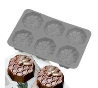Biscuit Chocolate Mold - Cake Moulds For Baking, Cake Tins, 6 Cavities, Biscuit Mold | Reusable Square Molds with Non-Stick Coating, Chocolate Molds for Cakes