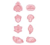 Biscuit Cutter Cutter Set 8 Pcs Cookie Cutters For Making Corn Maple Leaves Turkey Pie 3D Mini Fondant Cookie Stampers For DIY Cake Baking Decoration Supplies Favors (One Size)