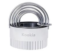 Biscuit Cutter Set (5 Pieces/Set), Round Cookies Cutter with Handle, Professional Baking Dough Tools