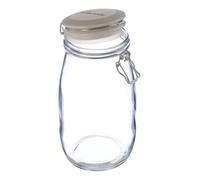 Orsina Durable Biscuit Storage Jar, Stylish Glass Jar With Lid For Kitchen Counter, Versatile Airtight Storage Jar