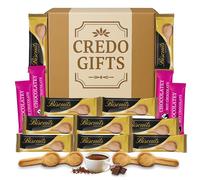 Biscuit Hamper Gift Set with Hot Chocolate - 10 Vanilla Spoon Biscuits & 4 Hot Chocolates - Treat Box for Adults - Vanilla Cookies - Treat Selection - Sweet Snack Gift for Men, Women, Biscuit Lovers