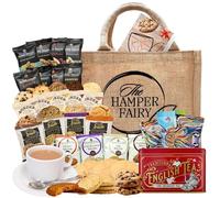 Biscuit Hamper with 24 Individually Wrapped Biscuits Multipacks & Tea Tin - Afternoon Tea Food Gifts for Couples, Birthdays, Thank You Gifts and All Celebrations by The Hamper Fairy