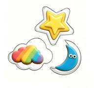 Biscuit Maker Cutter Set, Moon Cloud Star Cookie Cutters, 3 Pcs Stainless Steel Scone Cutter Set, Funny Cute Baking Molds for Cake, Fondant, Sandwich, Fruit