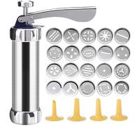 Biscuit Maker Stainless Steel 20PCS Shaper Cutter Decorating Cookie Press Pump Machine