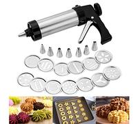 Biscuit Making and Icing Set for Cake Decorations, Stainless Steel Cookie Biscuit Press Icing Decorating Gun Sets