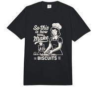 Biscuit Making Baker This is How You Make Biscuits Cat Lover Comfort Colors Adult Heavyweight T-Shirt