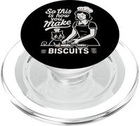 Biscuit Making Baker This Is How You Make Biscuits Cat Lover PopSockets PopGrip for MagSafe