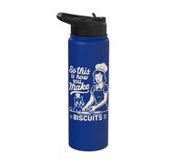 Biscuit Making Baker This is How You Make Biscuits Cat Lover Stainless Steel Insulated Water Bottle