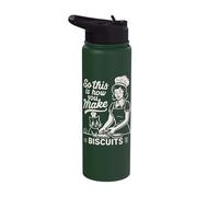Biscuit Making Baker This is How You Make Biscuits Cat Lover Stainless Steel Insulated Water Bottle