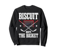 Biscuit Meets The Basket Hockey Goalie Puck Fans Sweatshirt