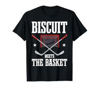 Biscuit Meets The Basket Hockey Goalie Puck Fans T-Shirt