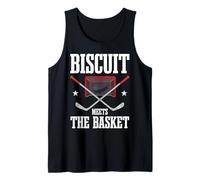Biscuit Meets The Basket Hockey Goalie Puck Fans Tank Top