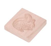 Biscuit Mould, Easy Cleaning Beechwood Cute Shape Wooden Cookie Mould Smooth Surface for Baking (Squirrel)