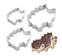Biscuit Press - 3 Piece Hedgehog Shape Cutter, Smooth Release Dough Mould | Durable Steel Pastry Mould for Kids, Parties, Parties, Desserts