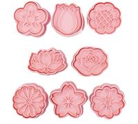 Biscuit Shaping Molds 8PCS Flower Design for Pastry
