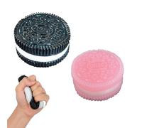 Biscuit Stress Relief Venting Toy, Perfect for Stress and Anxiety - 2 Packs, Black and Pink