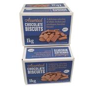 Biscuit Variety Pack - Broken Biscuit Assortment 1.3kg & Assorted Chocolate Biscuits 1kg - Mix of Whole, Broken and Misshapen Biscuits - Single or Pack of 2 (2 chocolate assorted buiscuits)