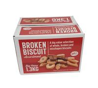 Biscuit Variety Pack - Broken Biscuit Assortment 1.3kg & Assorted Chocolate Biscuits 1kg - Mix of Whole, Broken and Misshapen Biscuits - Single or Pack of 2 (broken biscuits)
