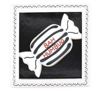 Biscuiteers Bah Humbug Hand-Iced Gingerbread Biscuit, Baked in London | A Playful Christmas Gift, Hand-Crafted with British Ingredients and Delivered through the Letterbox in Recyclable Packaging