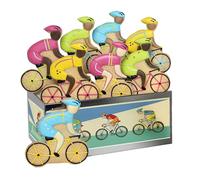Biscuiteers Bike Race Biscuit Tin, 8 Hand-Iced Gingerbread Biscuits Featuring Colourful Cyclist Designs in Keepsake Gift Tin, Luxury Gift for Cyclists, Tour de France Fans & Commuters, Made in London