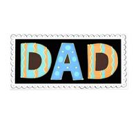 Biscuiteers DAD Letterbox Biscuits, 3 Hand-Iced Chocolate Biscuits Spelling D A D in Hand-Illustrated Gift Box, Luxury Father's Day, Birthday & I Love You Dad Gift, Hand-Baked in London