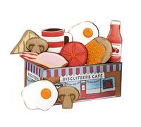 Biscuiteers Dad's Big Breakfast Tin | 10 Hand-Iced Chocolate Fry Up Themed Biscuits in Keepsake Tin; Luxury Father's Day and Birthday Gift for Dad