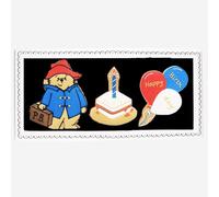 Biscuiteers Paddington Bear Birthday Biscuits Letterbox Gift Set - Inspired by Peggy Fortnum Illustrations - Lemon Hand-Iced Biscuits - Paddington Bear Gifts
