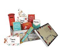 Biscuiteers Thank You Gift Set - Hand-Iced Vanilla Biscuits & Illlustrated Keepsake Tin - Handcrafted in London with Finest Ingredients