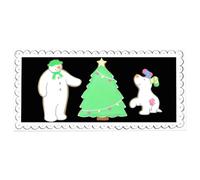 Biscuiteers The Snowman™ Letterbox Biscuits - The Snowman & The Snowdog | 4 Hand-iced Gingerbread Biscuits in Illustrated Gift Box - Perfect Food Hamper for Festive Celebrations