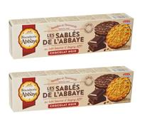 Biscuiterie de l'Abbaye Dark Chocolate Biscuits Sable de l'Abbaye 130g x 2