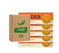 Biscuits Cookies Bakery Snacks - Fiery Ginger Crunch - 135g - Compatible with Border Biscuits By Luxe Bitez (Pack of 5)