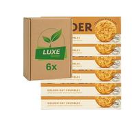 Biscuits Cookies Bakery Snacks - Golden Oat Crumbles - 135g - Compatible with Border Biscuits By Luxe Bitez (Pack of 6)
