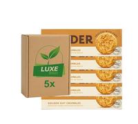Biscuits Cookies Bakery Snacks - Golden Oat Crumbles - 135g - Compatible with Border Biscuits By Luxe Bitez (Pack of 5)
