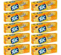 Biscuits Cracker Bundle with Jacob's TUC Sandwich Snack Crackers 150g - 10 Pack | Two Savoury TUC Biscuits Sandwiched with Cheese Flavoured Filling.
