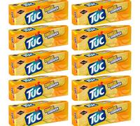 Biscuits Cracker Bundle with Jacob's TUC Sandwich Snack Crackers 150g - 10 Pack | Two Savoury TUC Biscuits Sandwiched with Cheese Flavoured Filling.