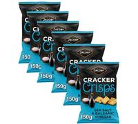 Biscuits & Crackers Bundle Pack with Jacobs Cracker Crisps Sea Salt & Balsamic Vinegar 150g - 6 Pack | Baked to be irresistibly crunchy with a generous seasoning of flavour.