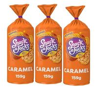 Biscuits & Crackers Bundle with Snack a Jacks Smooth Caramel Crispy Rice & Corn Cakes Snacks 159g - 3 Pack | Caramel Flavour Rice and Corn Cakes, Suitable for Vegetarians.