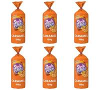 Biscuits & Crackers Bundle with Snack a Jacks Smooth Caramel Crispy Rice & Corn Cakes Snacks 159g - 6 Pack | Caramel Flavour Rice and Corn Cakes, Suitable for Vegetarians.