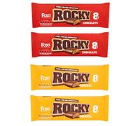 Biscuits Fox's Rocky Chocolate Bars (x24 Bars) Bundled with Fox's Rocky Caramel Bars (x24 Bars) Biscuit Bars Bulk Buy 48 Bars Total