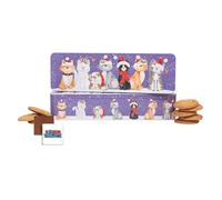 Biscuits Gift Set Christmas Biscuit Tins Luxury Assorted Biscuits Embossed Christmas Cat Tin Stem Ginger Or Christmas Dog Tin Lemon & Orange 225g Boxed Treatz (Cats Tin - Stem Ginger 225g)