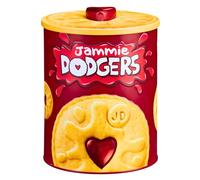 Biscuits Gift Set - Jammie Dodger Biscuit Barrel - Christmas Biscuits - Biscuit Tin - Shortbread Biscuits Gift - Jammmie Dodger Minis With Raspberry Flavoured Jam (Raspberry)