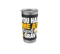 Biscuits Gravy Fan Southern Breakfast Stainless Steel Insulated Tumbler