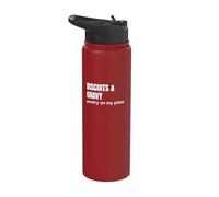 Biscuits & Gravy Poetry On My Plate - Funny Southern Food Stainless Steel Insulated Water Bottle