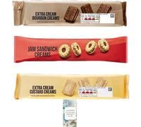 Biscuits Hamper Bundle Extra Creams Custard, Bourbon, And Jam Sandwich Hamper (3 Mixed Pack) - Idea Gift, All Occasion - By Oerich Gift